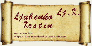 Ljubenko Krstin vizit kartica